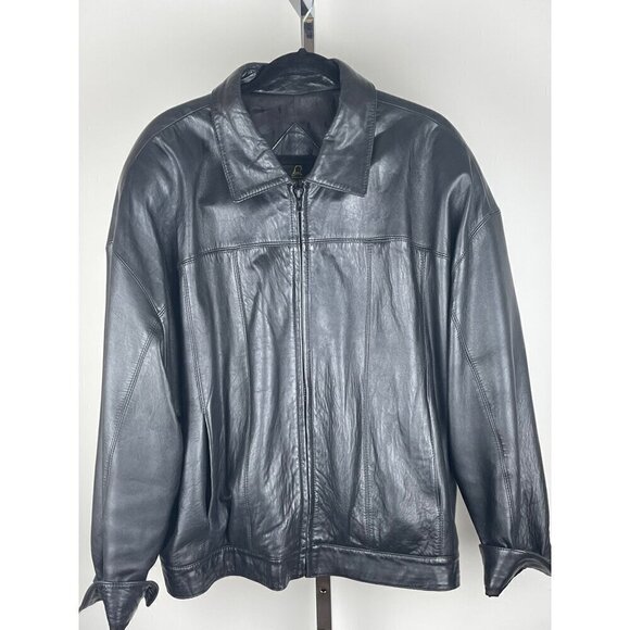 Neiman Marcus vintage leather jacket 44 chest - Picture 6 of 9